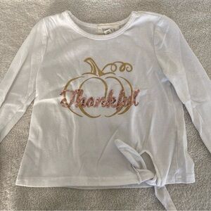 Thanksgiving Girls Long Sleeve Shirt and Pants Set